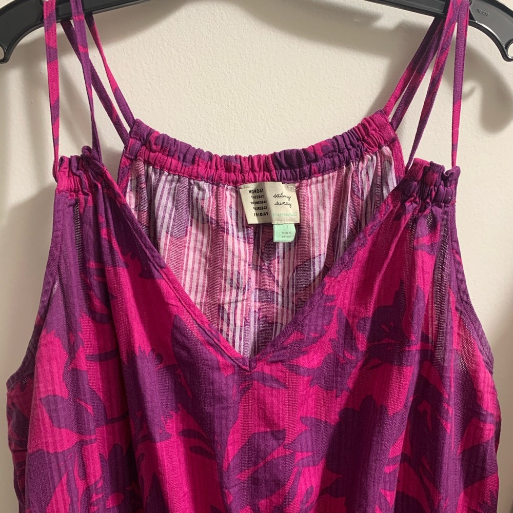 Floral Anthro Dress (Size L)